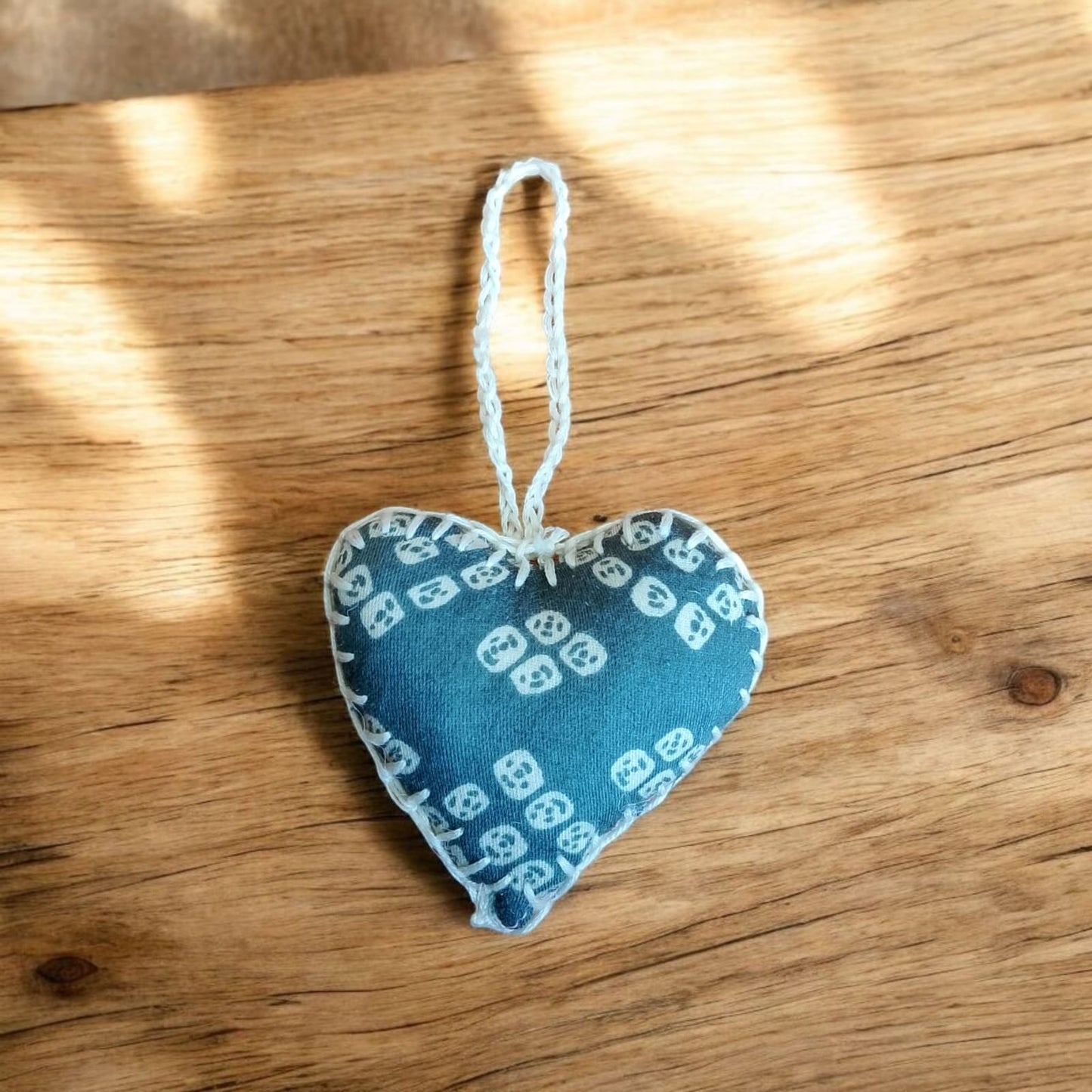 Handmade Heart-Shaped Fabric Charm – Eco-Friendly & Lovingly Crafted