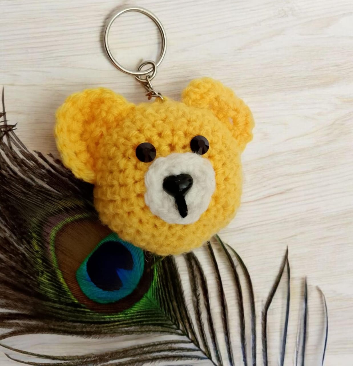 Handmade Crochet Teddy Bear Keychain – Cute & Adorable Gift
